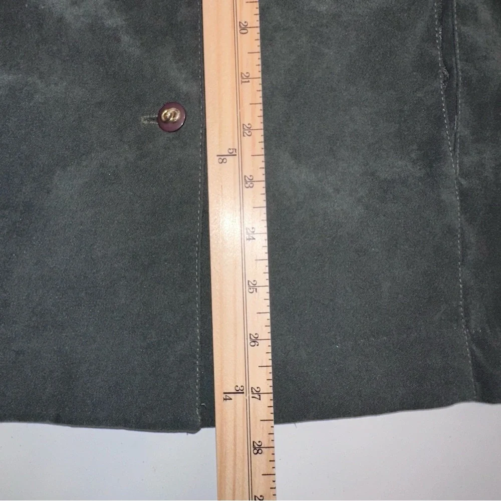Vintage Maren Blazer Jacket Sz 8‎ Olive Green Faux Suede Button Front Old Money